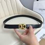 Celine MEDIUM REVERSIBLE FRAMED TRIOMPHE BELT in TAURILLON AND LIZARD EMBOSSED CALFSKIN