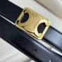 Celine MEDIUM REVERSIBLE FRAMED TRIOMPHE BELT in TAURILLON AND LIZARD EMBOSSED CALFSKIN
