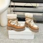 CELINE BULKY LACE-UP BOOT in SHEARLING AND CALFSKIN