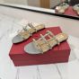 Valentino ROCKSTUD FLAT SLIDE SANDAL
