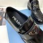 Prada Brushed leather loafers