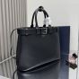 Prada Buckle large leather handbag with belt