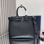 Prada Buckle large leather handbag with belt