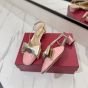 Valentino BOWOW SLINGBACK PUMPS IN MOIRÈ FABRIC