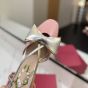 Valentino BOWOW SLINGBACK PUMPS IN MOIRÈ FABRIC