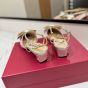 Valentino BOWOW SLINGBACK PUMPS IN MOIRÈ FABRIC