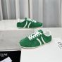 CELINE JOGGER LOW LACE-UP SNEAKER WITH TRIOMPHE in SUEDE CALFSKIN AND CALFSKIN