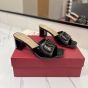 Valentino VLOGO SIGNATURE PATENT LEATHER SLIDE SANDAL