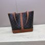 Celine SMALL CABAS IN TRIOMPHE CANVAS AND CALFSKIN