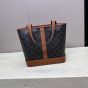Celine SMALL CABAS IN TRIOMPHE CANVAS AND CALFSKIN