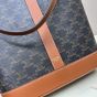 Celine SMALL CABAS IN TRIOMPHE CANVAS AND CALFSKIN