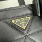 Prada Medium leather tote bag with stitching