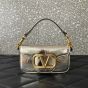 Valentino SMALL VALENTINO GARAVANI LOCÒ METALLIC CALFSKIN SHOULDER BAG