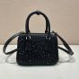 Prada Galleria satin mini-bag with crystals