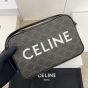 Medium Messenger Bag in Triomphe Canvas with Celine Print
