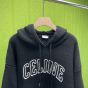 celine hooded sweater in ribbed wool