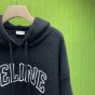 celine hooded sweater in ribbed wool