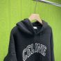 celine hooded sweater in ribbed wool