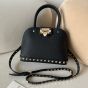 VALENTINO GARAVANI ROCKSTUD SMALL HANDBAG IN GRAINY CALFSKIN