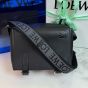 LOEWE XS Military messenger bag in supple smooth calfskin and jacquard