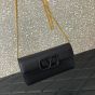 Valentino VLOGO SIGNATURE GRAINY CALFSKIN WALLET WITH CHAIN