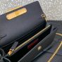 Valentino VLOGO SIGNATURE GRAINY CALFSKIN WALLET WITH CHAIN