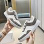 CELINE TRAINER LOW LACE-UP SNEAKER in SUEDE CALFSKIN AND CALFSKIN