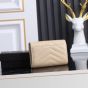 YSL CASSANDRE MATELASSÉ SMALL ENVELOPE WALLET IN GRAIN DE POUDRE LEATHER