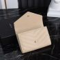 YSL CASSANDRE MATELASSÉ SMALL ENVELOPE WALLET IN GRAIN DE POUDRE LEATHER