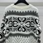 Celine crew neck sweater in fair isle wool and cashmere