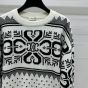 Celine crew neck sweater in fair isle wool and cashmere