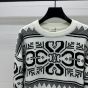Celine crew neck sweater in fair isle wool and cashmere