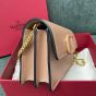 Valentino VLOGO SIGNATURE GRAINY CALFSKIN WALLET WITH CHAIN