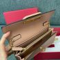Valentino VLOGO SIGNATURE GRAINY CALFSKIN WALLET WITH CHAIN