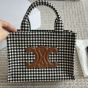 Celine SMALL CABAS THAIS IN VICHY TEXTILE AND CALFSKIN
