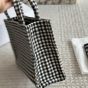 Celine SMALL CABAS THAIS IN VICHY TEXTILE AND CALFSKIN