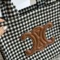 Celine SMALL CABAS THAIS IN VICHY TEXTILE AND CALFSKIN