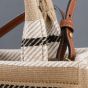 Celine SMALL CABAS THAIS IN STRIPED TEXTILE WITH TRIOMPHE