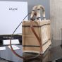Celine SMALL CABAS THAIS IN STRIPED TEXTILE WITH TRIOMPHE