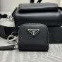 Prada Leather shoulder bag with pouch