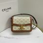 Celine TEEN TRIOMPHE BAG IN TRIOMPHE CANVAS AND CALFSKIN