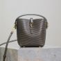 YSL LE 37 mini in shiny lizard