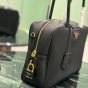 Prada Large Re-Nylon and leather top-handle bag with padlock
