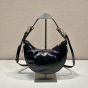 Prada Arqué naplak patent leather shoulder bag