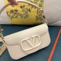 VALENTINO GARAVANI LOCÒ CALFSKIN SHOULDER BAG