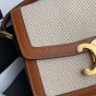 Celine TEEN TRIOMPHE BAG IN TEXTILE AND CALFSKIN