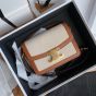 Celine TEEN TRIOMPHE BAG IN TEXTILE AND CALFSKIN