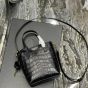 Saint Laurent toy shopping bag IN CROCODILE-EMBOSSED LEATHER