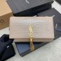 YSL KATE SMALL TASSEL IN CROCODILE-EMBOSSED LEATHER
