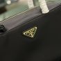 Prada Re-Nylon and leather medium top-handle bag with padlock